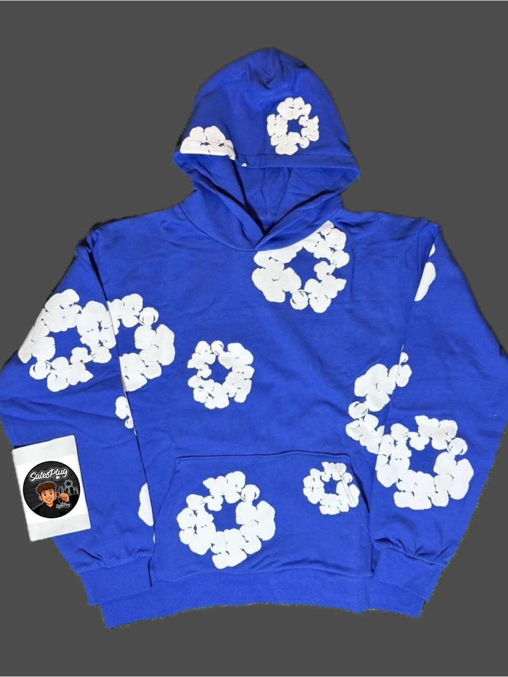 Denim Tear Blue Cotton Wreath Hoodie